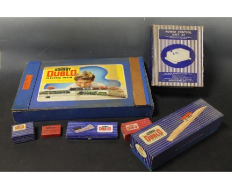 A BOXED HORNBY DUBLO EDP22 PASSENGER TRAIN SET, with 'Duchess of Montrose' 4-6-2 B.R Locomotive, together with boxed DI Islan