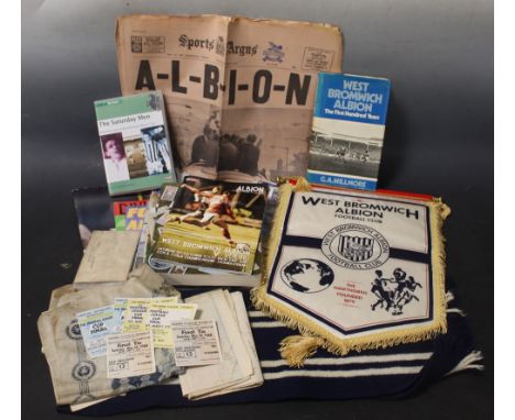 A COLLECTION OF VARIOUS ITEMS RELATING TO WEST BROMWICH ALBION, to include a reproduction programme 2nd September 1905 WBA v 