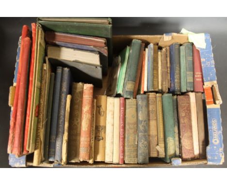 A BOX OF ANTIQUARIAN AND COLLECTABLE CHILDREN'S BOOKS to include various illustrated, Nister, Epaminondas, etc some A/F
Niste