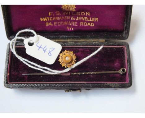 15ct pearl set stick pin      