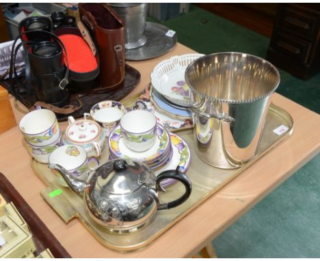 A tray inc. quality ice bucket, Paragon tea service, Imari wares etc