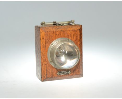 A Vintage EverReady oak mounted torch