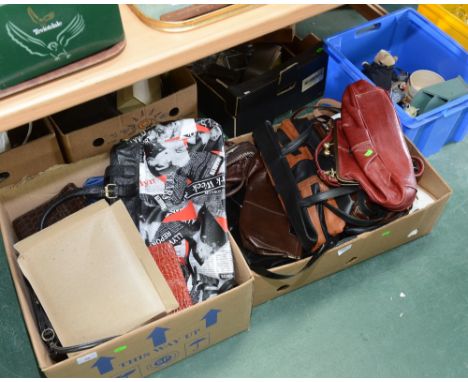 Two boxes of ladys bags, some vintage