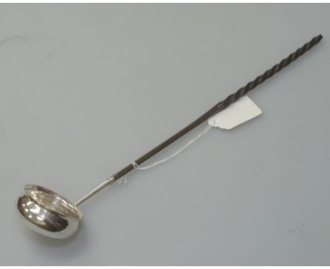 A George III horn handled silver toddy ladle (unmarked but tests as silver)