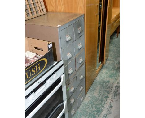 A pair of Vickers & Armstrongs vintage metal filing cabinets