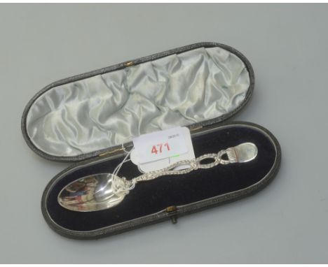 A cased silver spoon, William Hutton & Sons Ltd., Sheffield 1895, 1 troy ounce