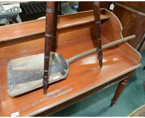 A vintage elm malt shovel