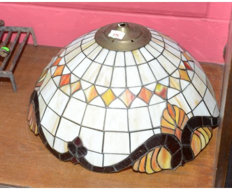 A large Tiffany style light shade