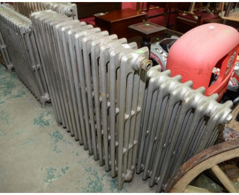 Two vintage cast iron radiators
