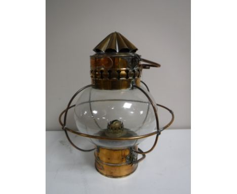 A brass ships anchor light 