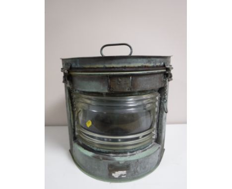A copper ships starboard lantern
