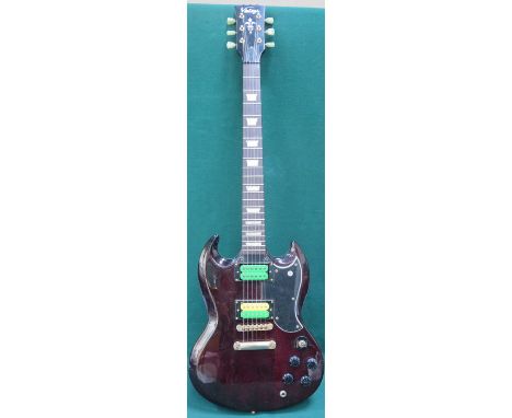 ELECTRIC GUITAR BY VINTAGE, SERIAL NUMBER 109100309, UNCASED 