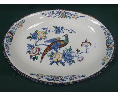 WOODS WARE OVAL CERAMIC MEAT PLATE 