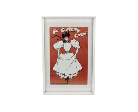 A limited edition "A Gaiety Girl" print, limited edition 109/2000, in frame, 78 x 51.5cms wide overall.