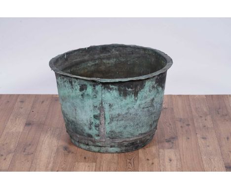 A 19th Century copper planter, 58 x 41cms high.