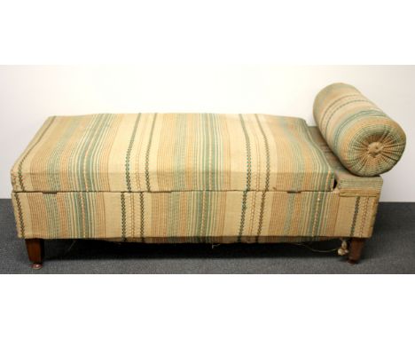 A 1920's Ottoman trunk and day bed, L. 145cm.
