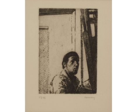  STEPHEN CONROY (SCOTTISH 1964-) UNTITLED (THE ARTIST) Etching, 25/25, signed and numbered in pencil to margin the plate 14.5
