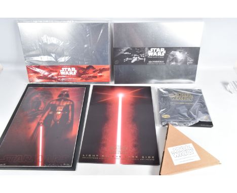 A SELECTION OF STAR WARS MASTERWORKS PRINTS AND COLLECTABLES , to include a Revenge of the Sith Light Side Vs Dark Side Colle