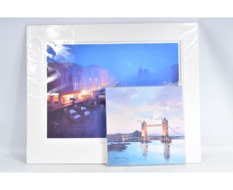 PETER WILEMAN (BRITISH 1946)TWO LIMITED EDITION PRINTS, 'Venetian Nights III', in card mount, mount size 70cm x 86cm, edition