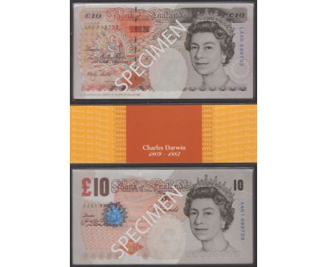 Debden Presentation Folders, Graham E. A. Kentfield, £5 pair, first and special runs, 1999, serial numbers EA01 999940 and DL