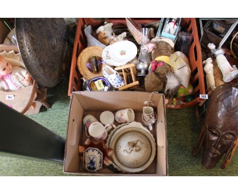 Collection of assorted Ceramics and bygones inc. Mother of Pearl Shells, Studio pottery etc 