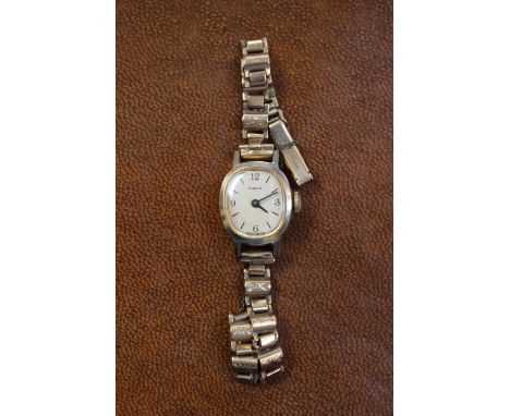 Timex Ladies watch with 9ct Gold strap and Gilded case 