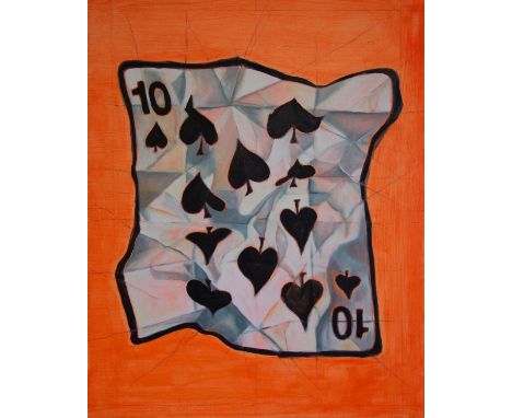 Ten of Spades. Kate Proudman. 'Crumpled', oil on canvas, signed verso, unframed, 76cm x 61cm. Kate Proudman - Kate Proudman i
