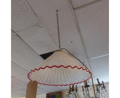 A Christopher Wray glass handkerchief ceiling light, with brass fittings 