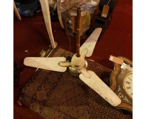 A vintage industrial ceiling fan, by the General Electric Company 