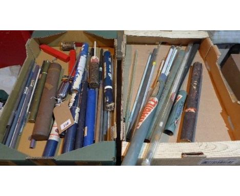 A large collection of vintage hydrometers and thermometers 