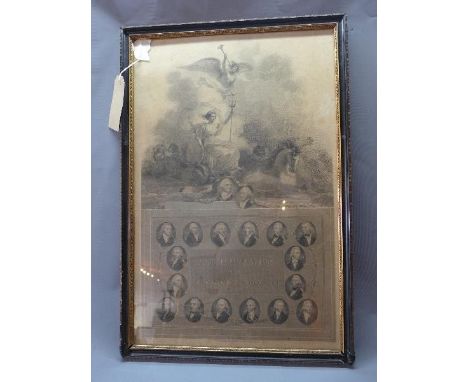 After John Smart (1740-1811), 'Commemoration of 11th October 1797', engraving celebrating the Battle of Camperdown, engraved 