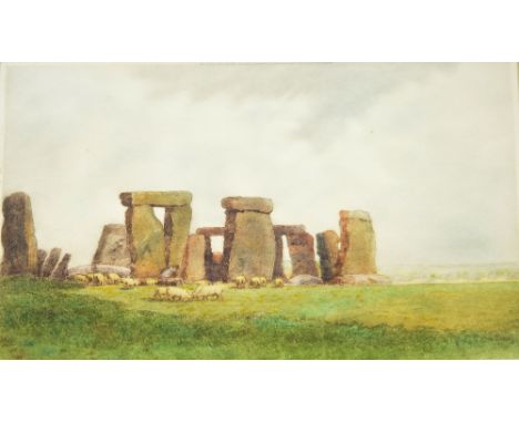 Tatton Winter; etching of Stonehenge, framed and glazed.