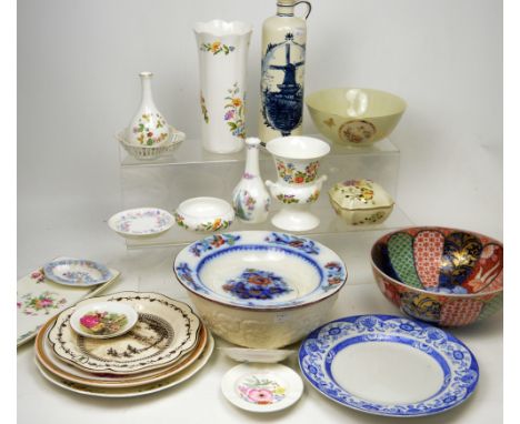 A selection of decorative 20th century ceramics to include Zsolnay, Aynsley, Delft, Wedgwood, Spode and others.