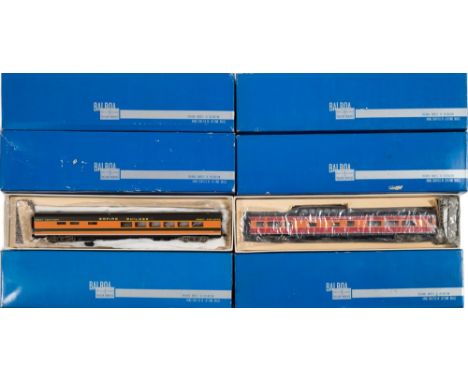 Balboa Scale Model (Katsumi-Japan) a group of five Great Northern  Daylight Coaches:, 505 Observation, 500 Postal Baggage, 50