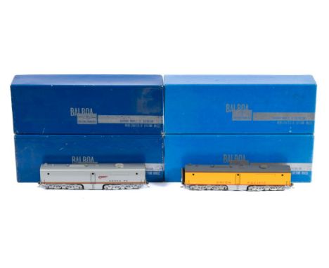 Balboa Scale Model (Katsumi-Japan) 603 and 623 Union Pacific A Unit Powered and B Unit Dummy:, in yellow, together with 602 a