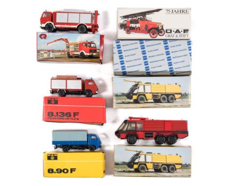 Conrad (Germany) a group emergency service vehicles:, comprising two 'Rosenbauer' Air Crash Rescue Vehicles, an Emergency Ten