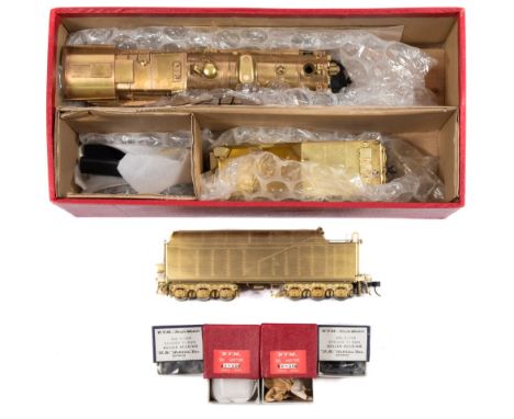 KTM (Japan) a brass  PRR 4-6-2 K4 locomotive and tender:, in an associated box , together with  a brass twelve-wheeled tender