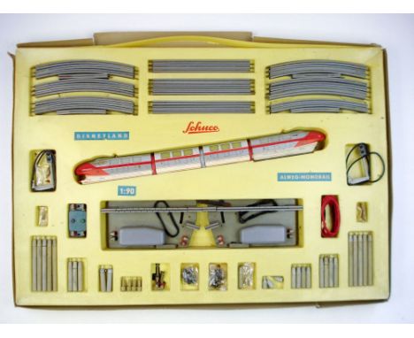 Schuco Disneyland Alweg Monorail set:,  1/90th scale, in vacuum form tray, no instructions or box cover, (unchecked  for comp