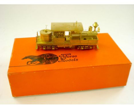 Iron Horse Models (Japan) Two Truck Shay locomotive, On3 scale:, brass finish, boxed, catalogue number 2253 to box.