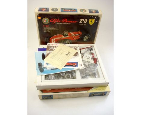 Two Casadio (Italy) Revival Cars 1/20th scale white metal model Alfa Romeo P3 kits: (2) (unchecked for completeness)