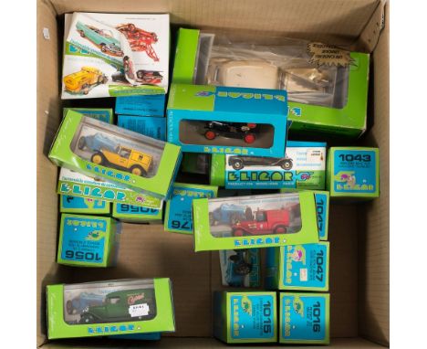 Eligor (France) a collection of 1/43rd scale model motor cars:, including No 1056 Citroen 5 CV  1926, No 1072 Ford V8 van in 