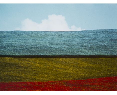  FRANCO FONTANA 1933 Paesaggio italiano c. 1980 Stampa fotografica vintage a colori Dye Transfer. Firma dell’autore e titolo 