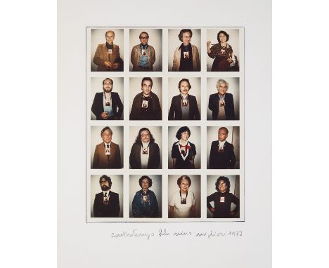  NINO MIGLIORI 1926 “Controtempo blu” 1977 Stampa fotografica vintage a colori, fotomontaggio di più ritratti. Firma dell’aut