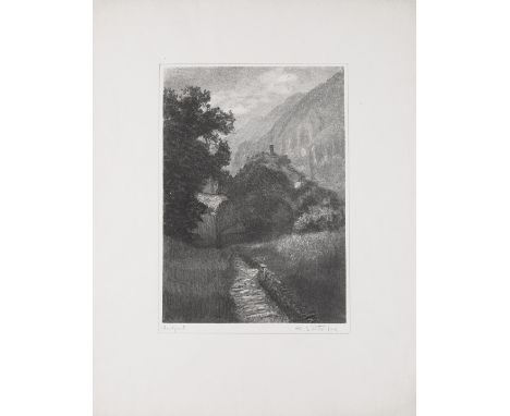  DOMENICO PERETTI GRIVA 1882-1962 Valle d’Aosta Montjovet c. 1935 Stampa fotografica vintage agli inchiostri grassi. Firma de