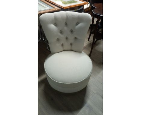 BUTTON BACK BEDROOM CHAIR