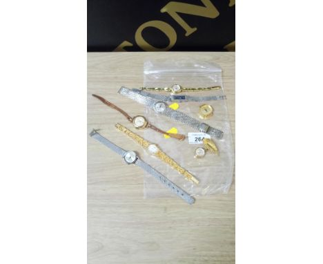 A GOOD COLLECTION OF LADIES WATCHES MECHANICAL WATCHES INCLUDING TIMEX, ACCURIST , AVIA , ECT. - ALL WORKING