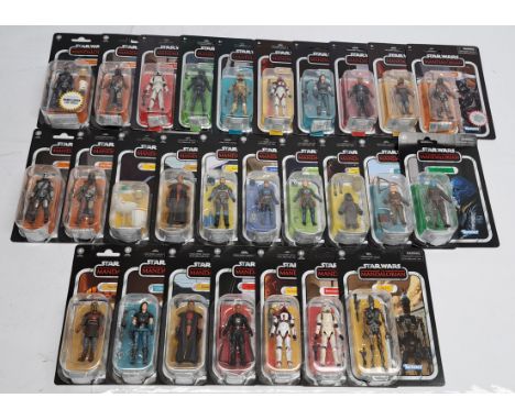 Hasbro Star Wars Vintage Collection The Mandalorian 3 3/4" action figures x27, includes 8x Carbonized figures, within Good Pl