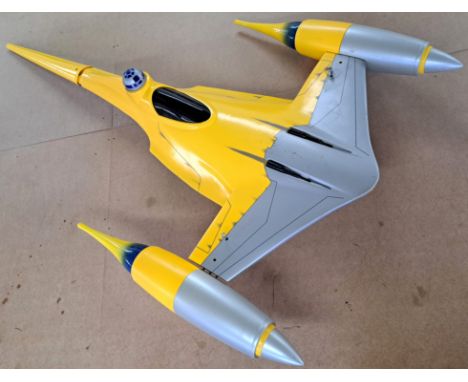 Toys R US Star Wars Large Episode 1 Naboo Starfighter Promotional Store Display used to Promote the Episode 1 toy line, hung 