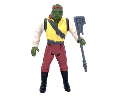 Kenner Star Wars Vintage Barada Power of the Force Last 17 3 3/4" action figure with Skiff Guard Battle Staff, Good Plus. See