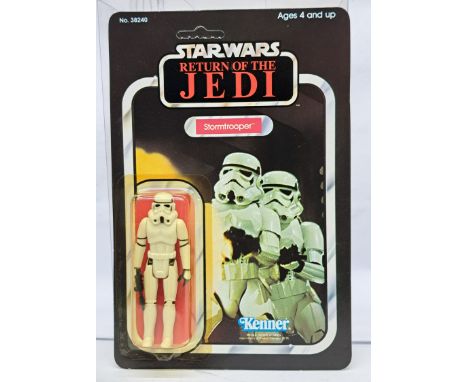 Kenner Star Wars vintage Stormtrooper ROTJ 65B Yellow tinted bubble on unpunched excellent cardback